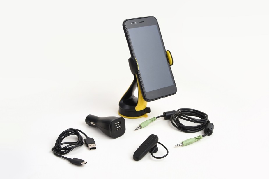 Car accessories on display